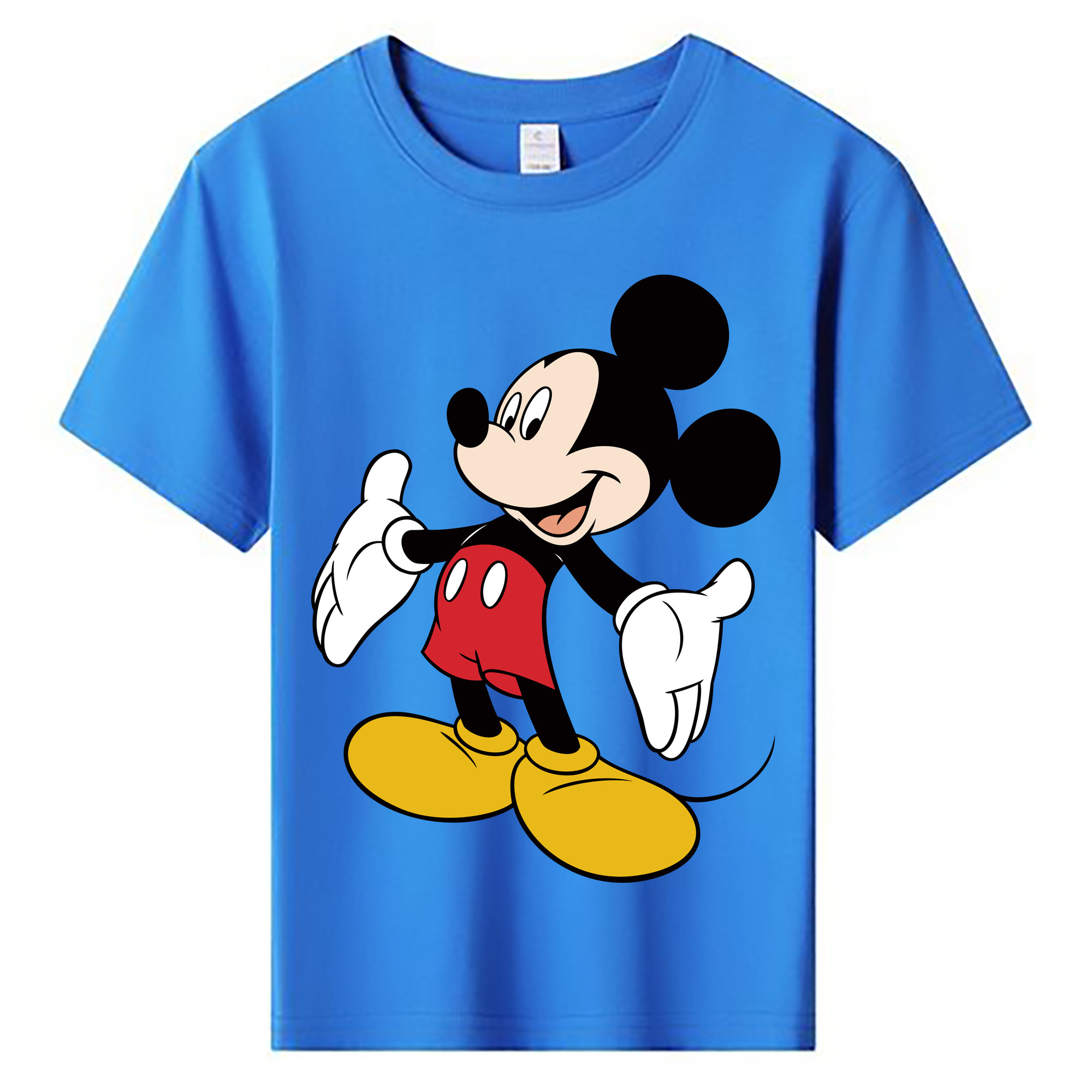 （画像用） ミッキーマウス Mickey Mouse 綿100％キッズTシャツ（フロントプリント）